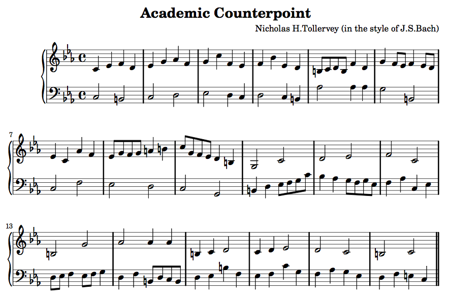 Counterpoint with retrograde Counterpoint with retrograde